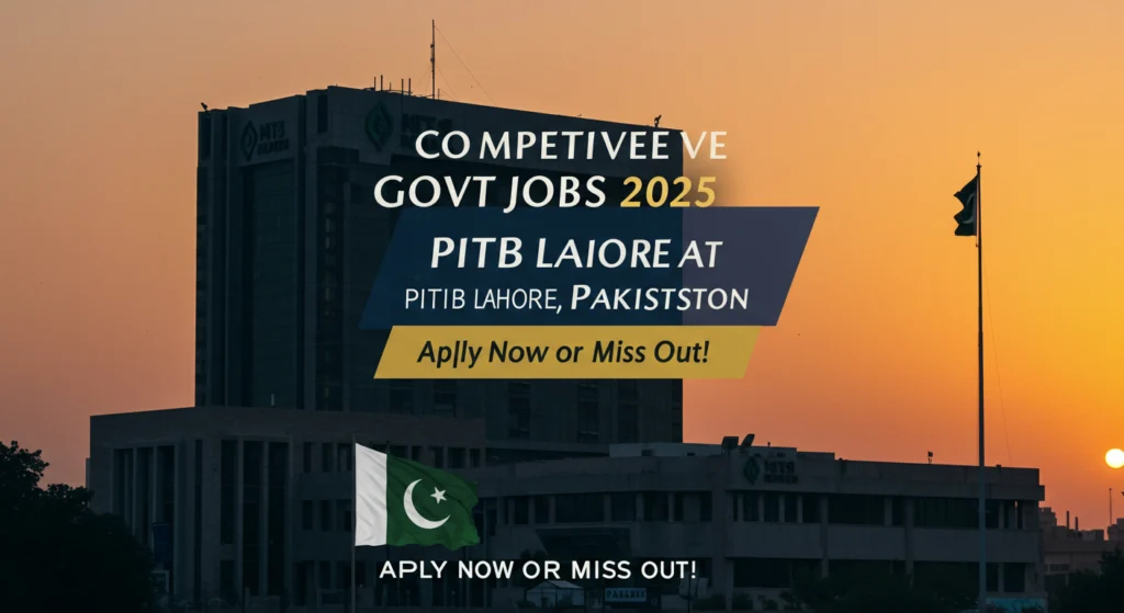 Competitive Govt Jobs 2025 at PITB Lahore